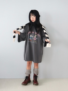 「アイテム（ブーツ）」を使った、Neneneさん（キッズ・132cm）の夏コーディネート