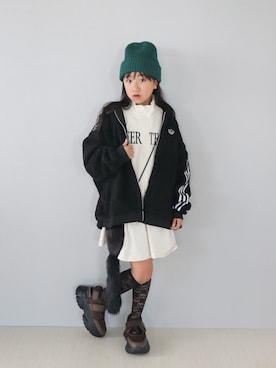 「アイテム（ワンピース/ドレス）」を使った、Neneneさん（キッズ・133cm・10代）の秋コーディネート
