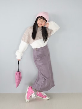 「アイテム（トップス）」を使った、Neneneさん（キッズ・135cm・10代）の冬コーディネート