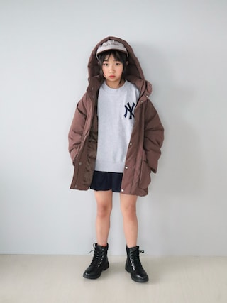 「LOWRYS FARM（ローリーズファーム）のエアサーマルフードブルゾン　 494500（ダウンジャケット/コート）」を使った、Neneneさん（キッズ・135cm）の秋コーディネート