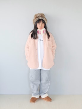 「BAYFLOW（ベイフロー）のアイテム」を使った、Neneneさん（キッズ・137cm）の冬コーディネート