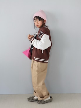 「アイテム（帽子）」を使った、Neneneさん（キッズ・132cm・10代）の秋コーディネート