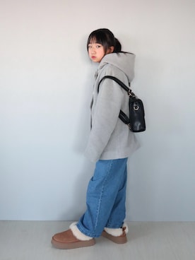 「ikka（イッカ）のアイテム」を使った、Neneneさん（キッズ・137cm）の冬コーディネート