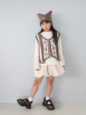 Neneneさん（キッズ・133cm）の秋コーディネート