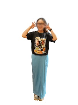 「映画Tシャツ」｜HTMさん（レディース・153cm）の秋コーディネート