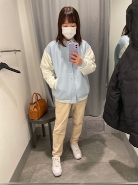 「H&M（エイチ・アンド・エム）のアイテム（ジャケット/アウター）」を使った、螢の夢さん（レディース・155cm）の冬コーディネート