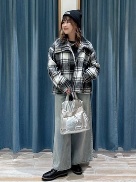 「BAYFLOW（ベイフロー）のマルチパールネックレス（ネックレス）」を使った、akariさん（レディース・161cm）の秋コーディネート