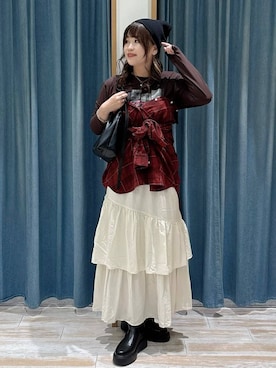 「アイテム（ブレスレット）」を使った、akariさん（レディース・161cm・30代）の秋コーディネート
