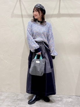 「アイテム（ハンチング/ベレー帽）」を使った、akariさん（レディース・161cm・30代）の冬コーディネート