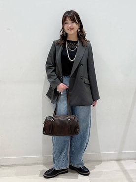 「GLOBAL WORK（グローバルワーク）のアイテム（アクセサリー）」を使った、akariさん（レディース・161cm）の冬コーディネート