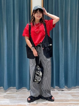 「アイテム（ベスト）」を使った、akariさん（レディース・161cm・30代）の夏コーディネート