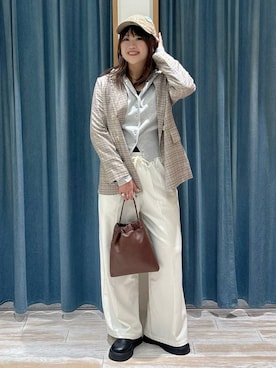 「アイテム（テーラードジャケット）」を使った、akariさん（レディース・161cm・30代）の秋コーディネート