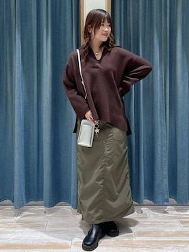 「アイテム（財布）」を使った、akariさん（レディース・161cm）の秋コーディネート