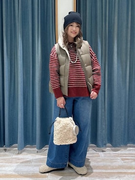 「アイテム（ブレスレット、グレー系）」を使った、akariさん（レディース・161cm）の秋コーディネート