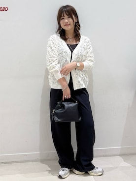 「GLOBAL WORK（グローバルワーク）のGOODデニムバギーパンツ/498388（デニムパンツ）」を使った、akariさん（レディース・161cm）の秋コーディネート
