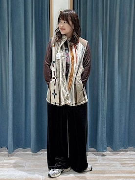 「アイテム（ブランケット）」を使った、akariさん（レディース・161cm・30代）の秋コーディネート