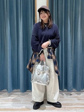 「BAYFLOW（ベイフロー）のアイテム」を使った、akariさん（レディース・161cm）の冬コーディネート