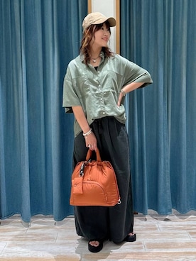 「アイテム（キャップ）」を使った、akariさん（レディース・161cm・30代）の夏コーディネート