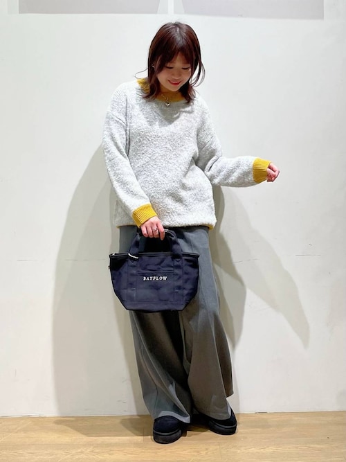ファスナー付きで安心]ショルダーZIPロゴトート Sサイズ（トート
