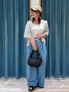 「アイテム（帽子）」を使った、akariさん（レディース・161cm・30代）の夏コーディネート