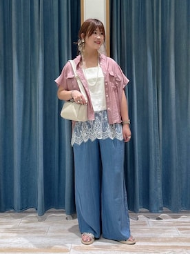 「BAYFLOW（ベイフロー）のアイテム」を使った、akariさん（レディース・161cm）の夏コーディネート