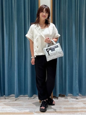 「BAYFLOW（ベイフロー）のアイテム（その他アウター）」を使った、akariさん（レディース・161cm）の夏コーディネート