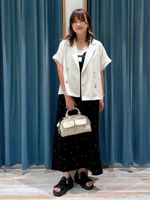 【bijorie】カップ付きバッククロスキャミ／NEW BASIC 25SS