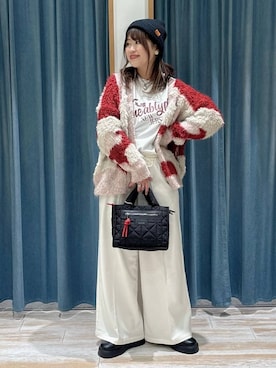 「アイテム（ニットキャップ/ビーニー）」を使った、akariさん（レディース・161cm・30代）の秋コーディネート