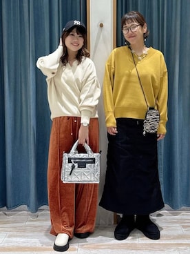 「アイテム（キャップ）」を使った、akariさん（レディース・161cm・30代）の秋コーディネート