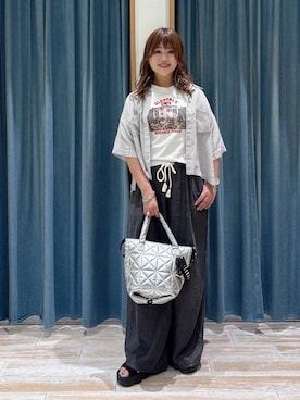 「アイテム（トートバッグ）」を使った、akariさん（レディース・161cm・30代）の夏コーディネート