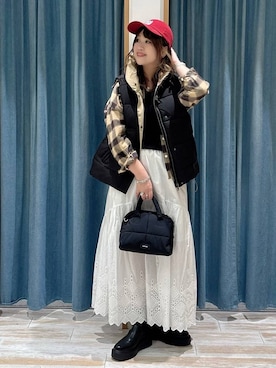 「アイテム（ブレスレット）」を使った、akariさん（レディース・161cm・30代）の秋コーディネート