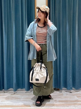 「アイテム（キャップ）」を使った、akariさん（レディース・161cm・30代）の夏コーディネート