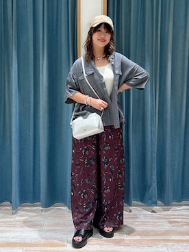 「アイテム（帽子）」を使った、akariさん（レディース・161cm・30代）の夏コーディネート