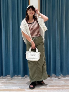 「アイテム（キャップ）」を使った、akariさん（レディース・161cm・30代）の夏コーディネート