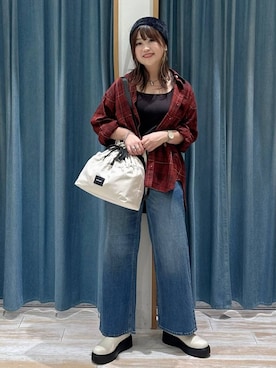 「アイテム（アンダーウェア）」を使った、akariさん（レディース・161cm）の秋コーディネート