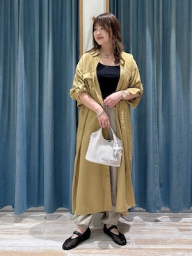 「BAYFLOW（ベイフロー）のアイテム（パンツ）」を使った、akariさん（レディース・161cm）の春コーディネート