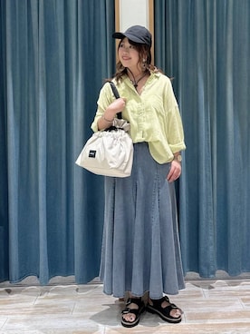 「BAYFLOW（ベイフロー）のアイテム（バッグ）」を使った、akariさん（レディース・161cm）の春コーディネート