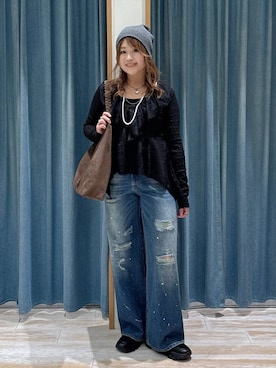「BAYFLOW（ベイフロー）のアイテム（帽子）」を使った、akariさん（レディース・161cm）の秋コーディネート