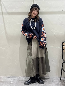 「アイテム（リング）」を使った、akariさん（レディース・161cm・30代）の秋コーディネート