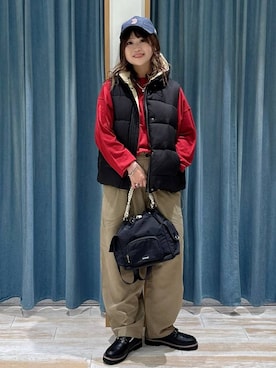 「アイテム（ベスト）」を使った、akariさん（レディース・161cm・30代）の秋コーディネート