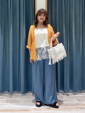 「アイテム（トートバッグ）」を使った、akariさん（レディース・161cm・30代）の夏コーディネート