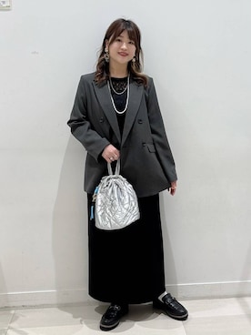 「GLOBAL WORK（グローバルワーク）のアイテム（アクセサリー）」を使った、akariさん（レディース・161cm）の春コーディネート