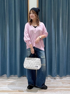 「BAYFLOW（ベイフロー）のアイテム（帽子）」を使った、akariさん（レディース・161cm）の秋コーディネート