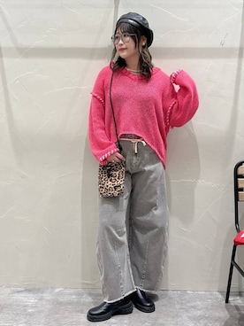 「アイテム（ハンチング/ベレー帽）」を使った、akariさん（レディース・161cm・30代）の冬コーディネート