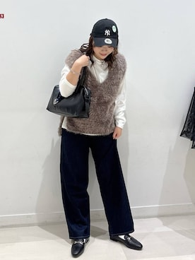 「アイテム（ベスト）」を使った、akariさん（レディース・161cm・30代）の秋コーディネート