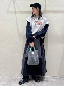 「アイテム（キャップ）」を使った、akariさん（レディース・161cm・30代）の冬コーディネート