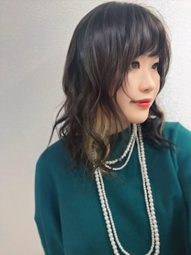 「体型カバー」｜「アイテム（アクセサリー）」を使った、akariさん（レディース・161cm）の冬コーディネート