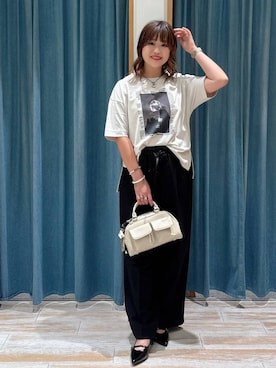 「アイテム（ボストンバッグ）」を使った、akariさん（レディース・161cm・30代）の夏コーディネート
