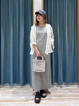 「アイテム（トートバッグ）」を使った、akariさん（レディース・161cm・30代）の夏コーディネート