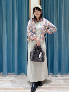 「BAYFLOW（ベイフロー）のアイテム（ワンピース）」を使った、akariさん（レディース・161cm）の秋コーディネート